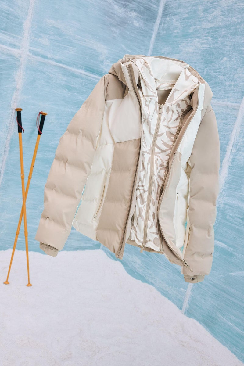 DeFacto Beige Woman Waterproof Regular Fit Hooded Ski Jacket Casual - Image 4